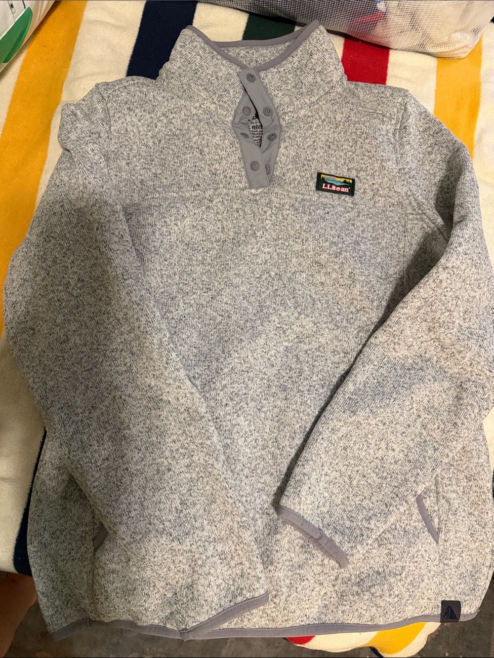 L.L. bean sweater quarter snap
